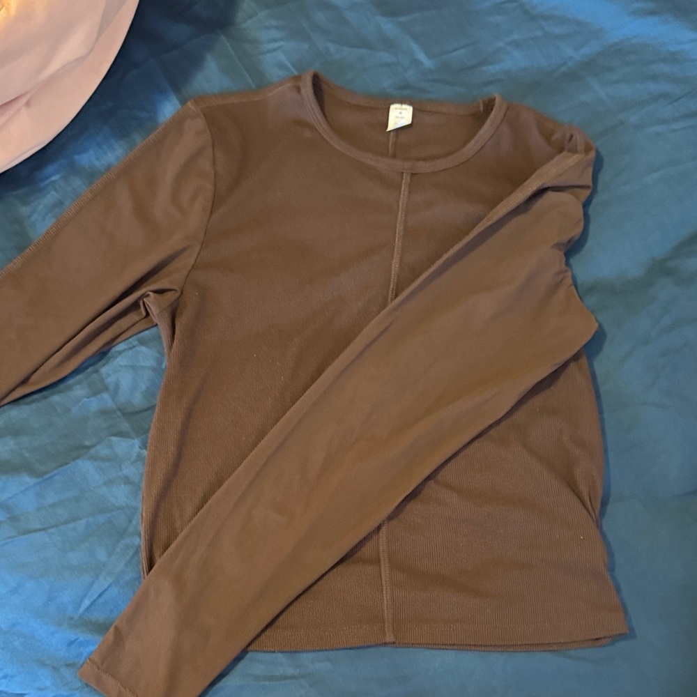 Brown Long Sleeve Top